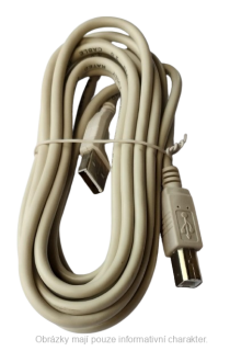 USB kabel (2.0), USB A/USB B, 3m, šedý